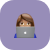 illustration of a girl behind a laptop