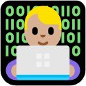 icon of a person typing on laptop