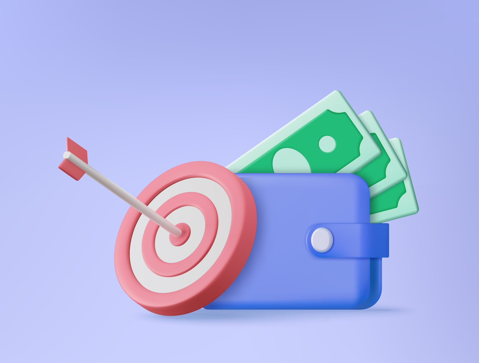 Wallet icon with arrow target