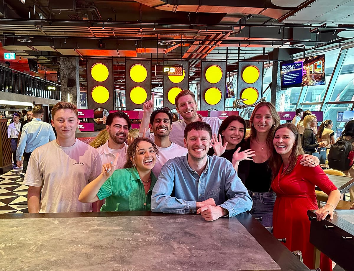 Rocket Saas team after work, having fun