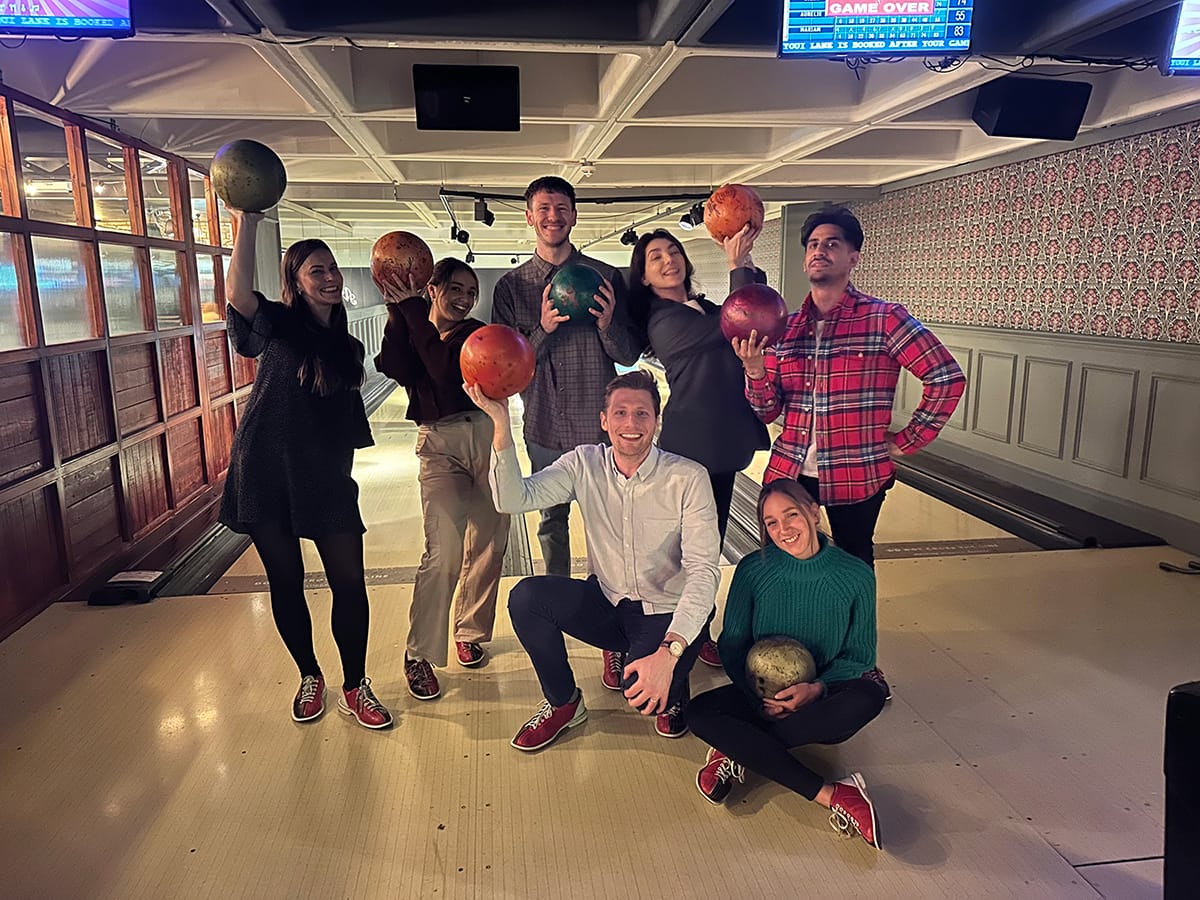 Rocket SaaS team bowling