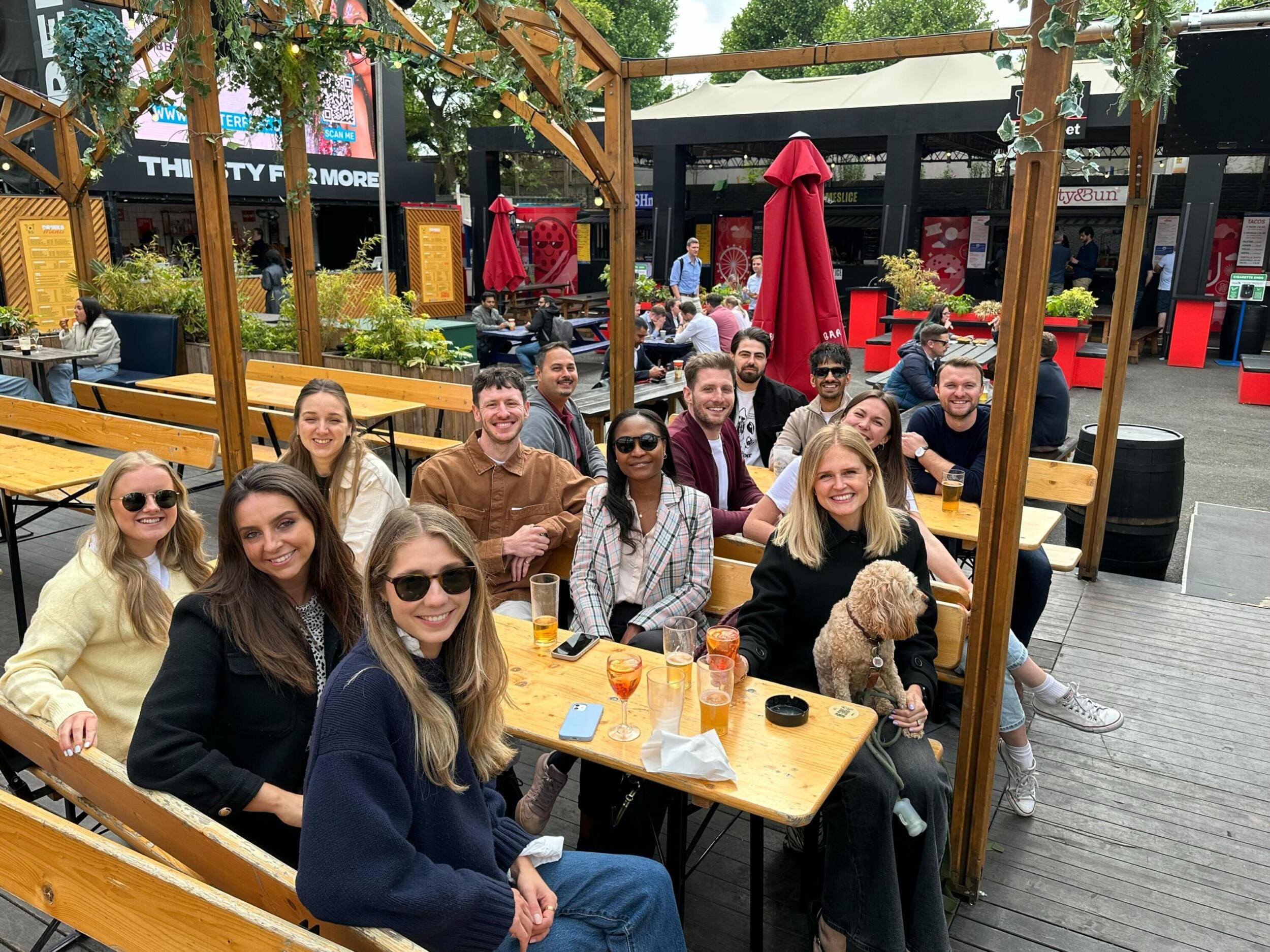 Rocket SaaS team hanging out after work