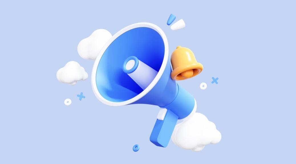 Illustrated megaphone