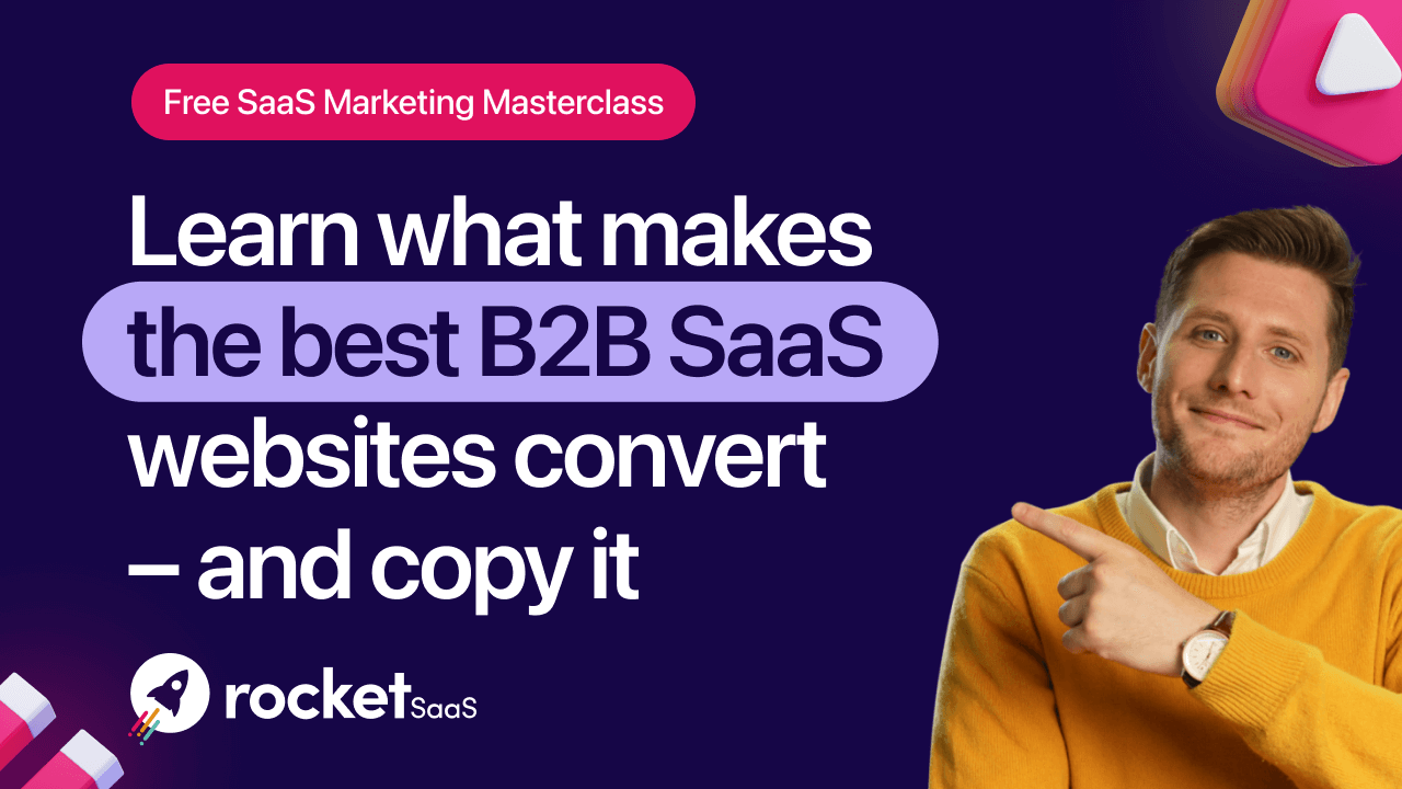 Learn what makes the best B2B SaaS websites convert - and copy it webinar thumbnail